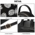 LG1866P-MISS LULU STYLISH LADIES RUCKSACK LEATHER PRINTED BACKPACK BLACK LG1866P-MISS LULU STYLISH LADIES RUCKSACK LEATHER PRINTED BACKPACK BLACK